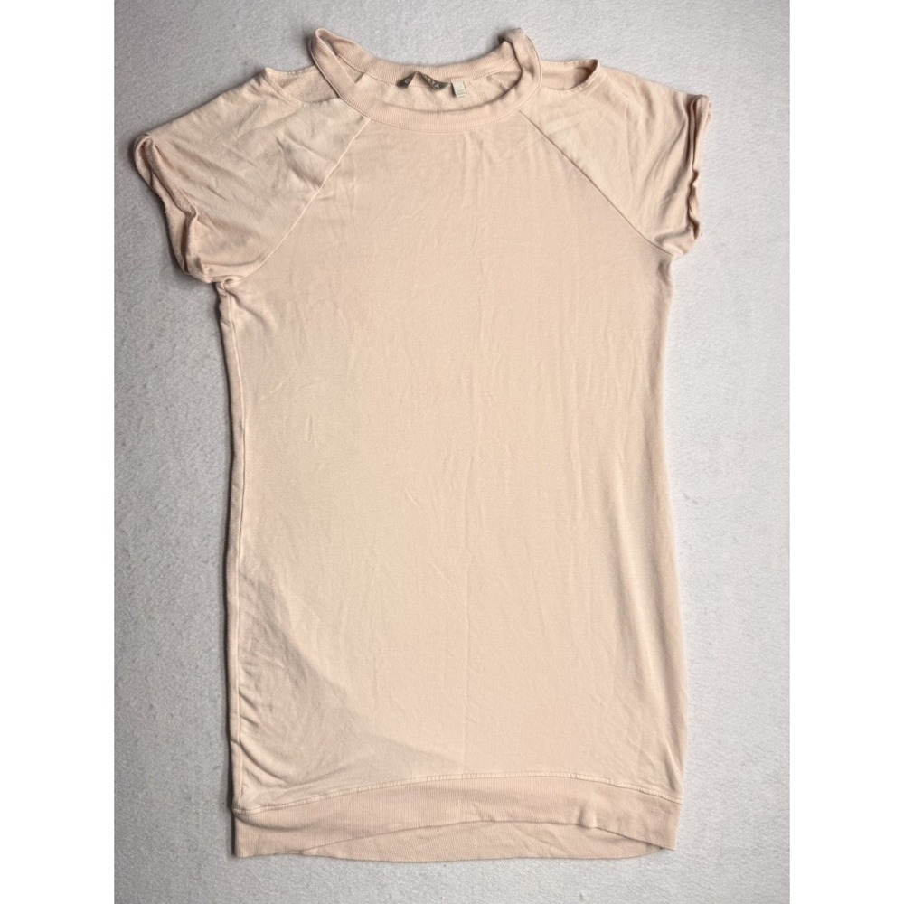 Athleta Sweater Dress Shala Cut Out Shoulder Knitted Blush Pink Women's Size M